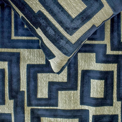 The HomeCentric Blue Bed Runner for King/Queen/Twin Velvet Decorative Bed Scarf 53"x18" Bed Runner Without Pillow Cover, Abstract Bed Scarf Bedroom Décor Accent - Routed Blue