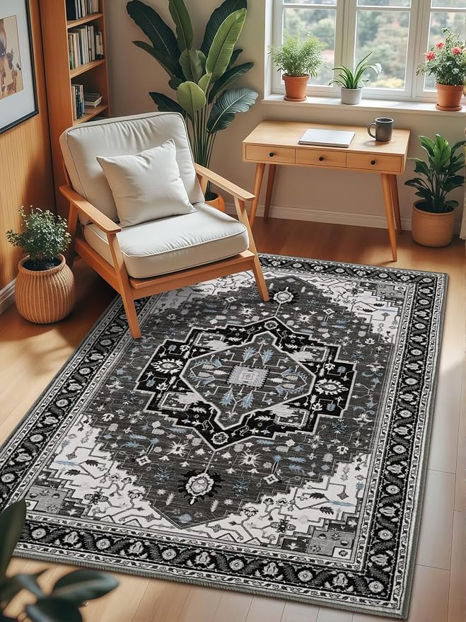 Macgace Washable Vintage Area Rug by Macgace