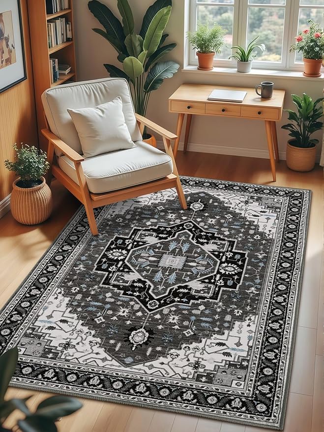 Macgace Washable Vintage Small Area Rug by Macgace