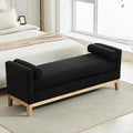 66.34" End of Bed Bench Boucle Fabric Long King Size Bench, Window Bench. by Aortzio