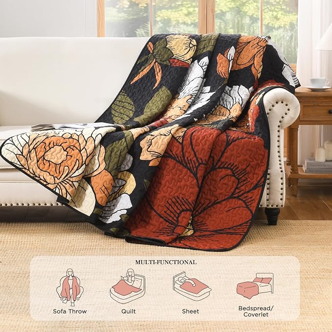 Quilt Queen Size, Reversible Polyester Coverlet Set - Image 5
