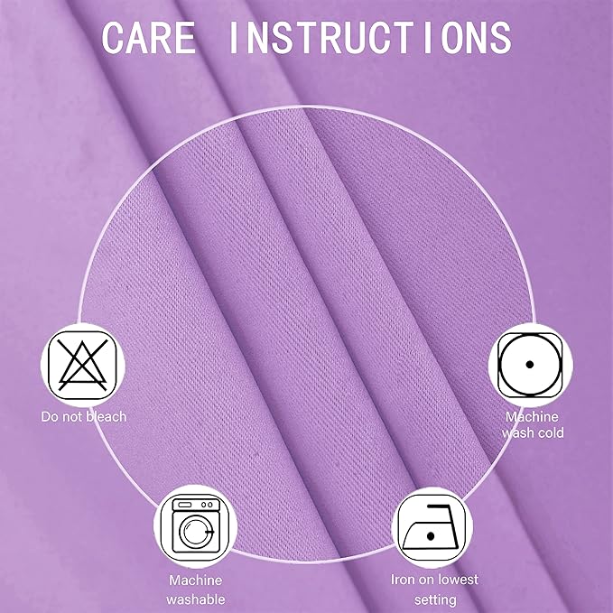 Blackout Curtains 38 x 54 inch/Lavender Curtains Set of 2 Panels/Thermal - Image 4
