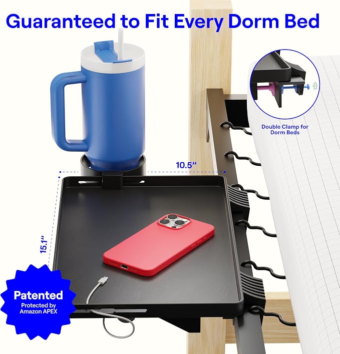 BedShelfie Bedside Shelf for Dorm Room - Image 2
