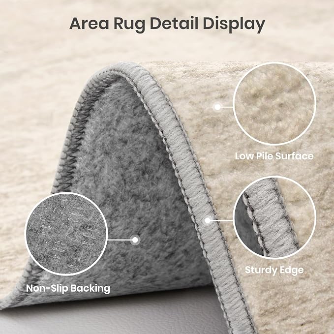 Washable Rugs 5x7, Non Slip Large Area Rugs - Image 6