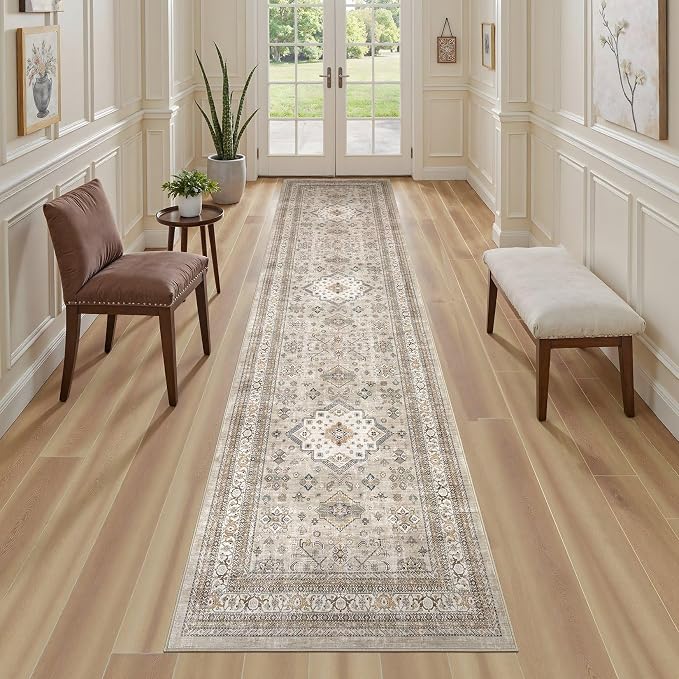 cotiled 2x8 Hallway Runner Rug for Entryway, Non-Slip Vintage, and Laundry Room - Image 4