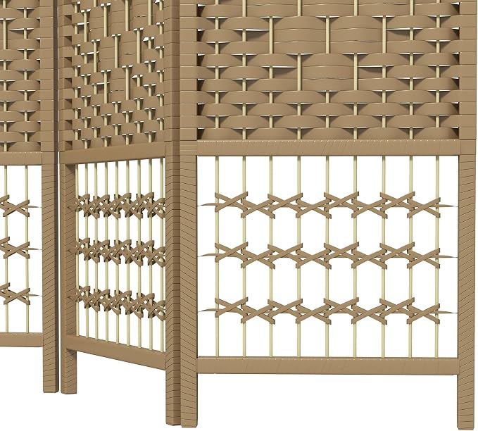HOMCOM 3 Panel Room Divider, Folding Privacy Screen, Natural | Room Separator - Image 9