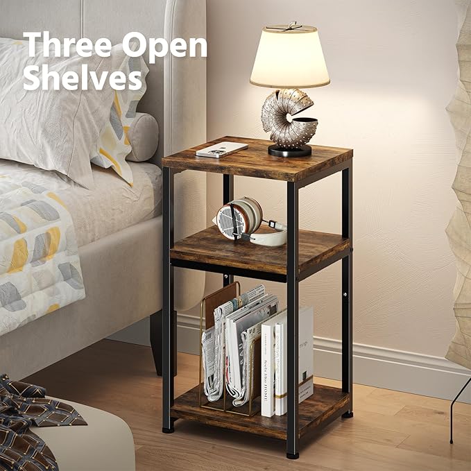 Simple Trending Side Table, End Table Night Stand, 3 Tiers Shelf - Image 5