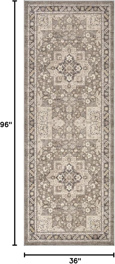 cotiled 3x8 Hallway Runner Rug for Entryway, Non-Slip Vintage, and Laundry Room - Image 2