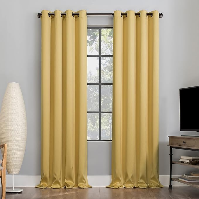 Sun Zero Nordic 2-pack Theater Grade Extreme 100% Blackout Grommet Curtain by SunZero%E2%84%A2