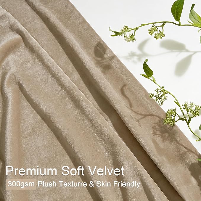 102 Inch Long Camel Custom Velvet Curtains - Image 3