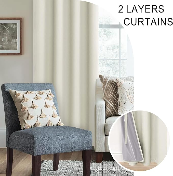 XWZO 100% Blackout Window Curtains - Image 5