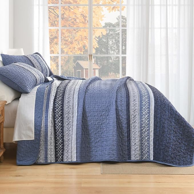 Cottolester Queen Quilt Bedding Set, All Seasons Microfiber Boho Quilt Set - Image 3