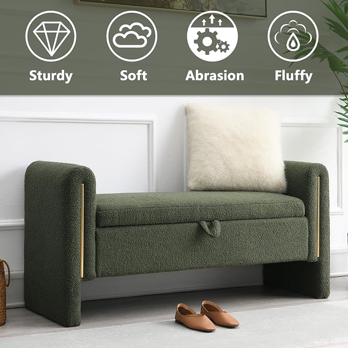 HRVEOCEI Upholstered Storage Bench - Image 6