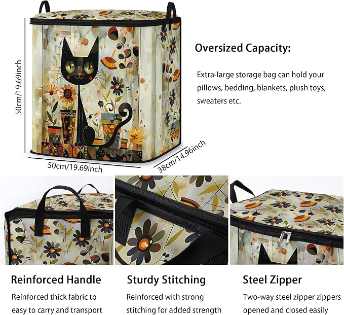 2pcs blanket storage bag for under bed, dorm bedding organizers 95L | king - Image 3