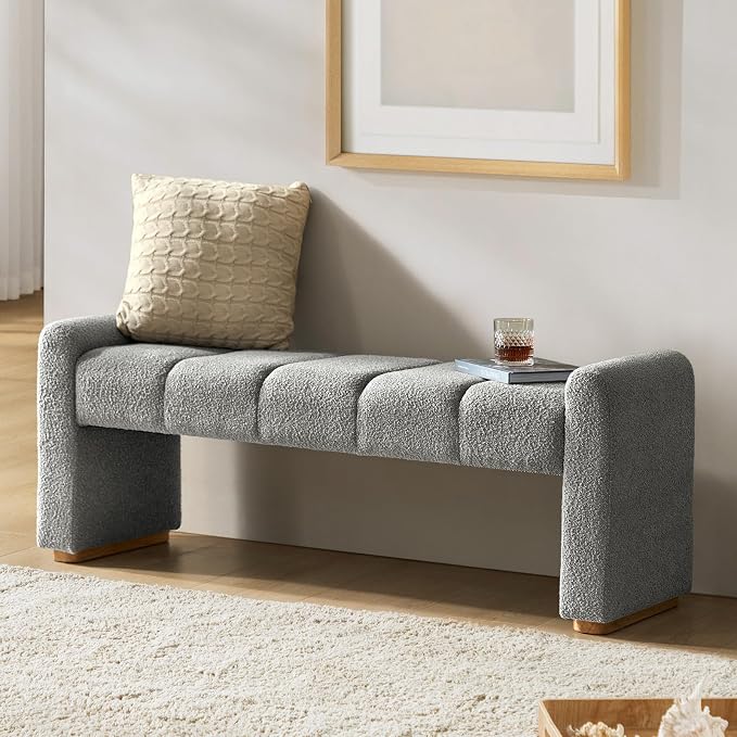 55" Upholstered End of Bed Bench - Image 3