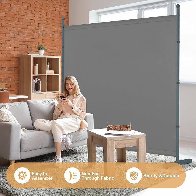 Room Divider Single Panel, 6FT Large Privacy Screen - Image 6