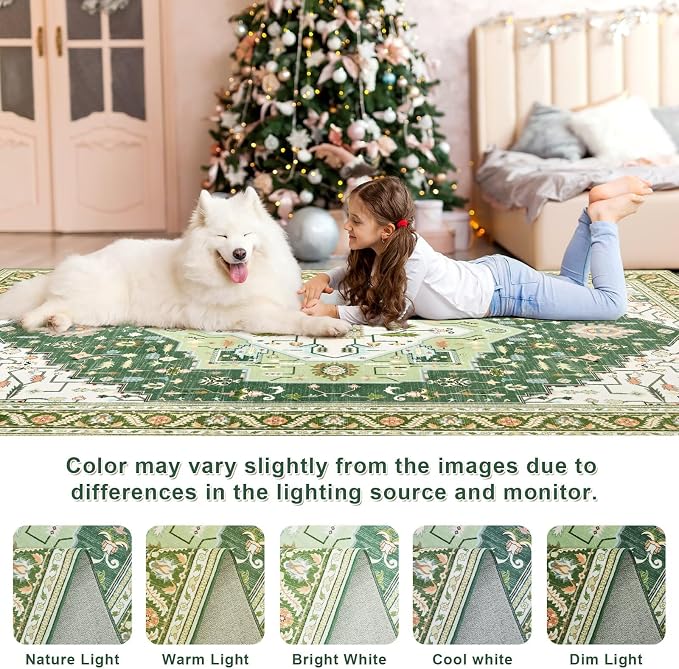 Macgace Washable Vintage Area Rug - Image 7