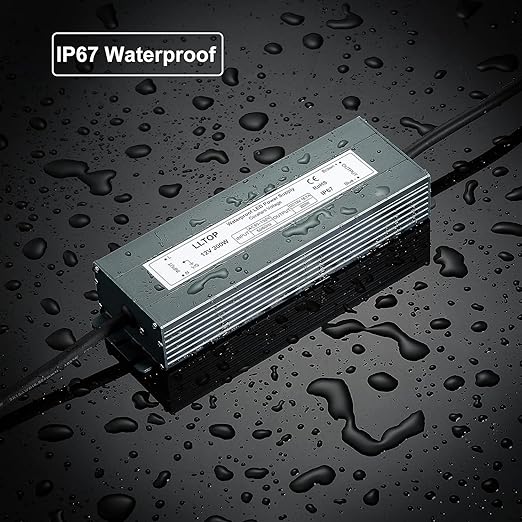 LLTOP Low Voltage Transformer 200 Watts Waterproof IP67 Power Supply 90-130V AC to 12V DC 16.7A LED Driver Converter Power Adapter for Indoor Outdoor LED Lights