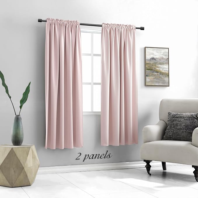 Blush Pink Curtains 72 Inch Length - Image 2