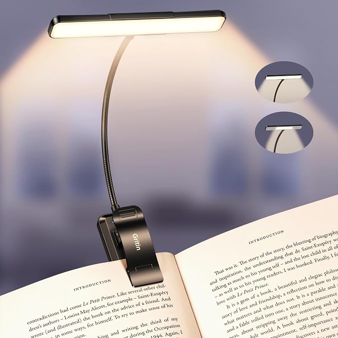 Gritin 2026 Gen 2 Book Light for Reading- 32 Eye Caring Full Spectrum LED | 5 by Gritin