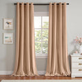 MIULEE Velvet Curtains Blush Beige 52 x 108 Inch Length Set of 2 | Extra Long by MIULEE
