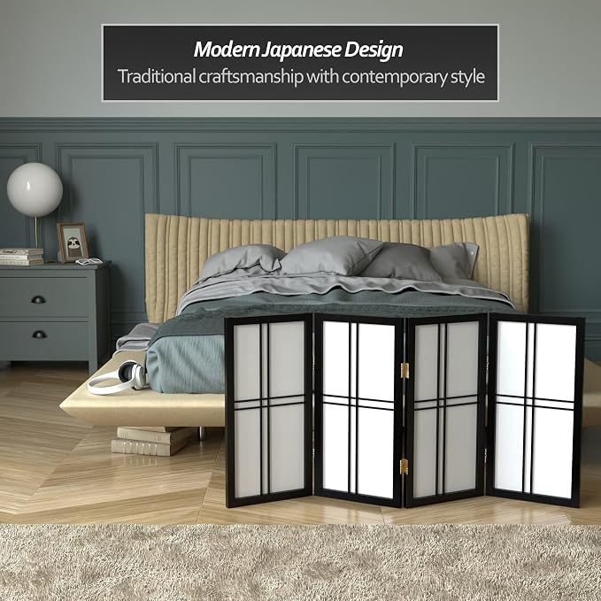 2 ft. Short Desktop Double Cross Shoji Screen - Image 3