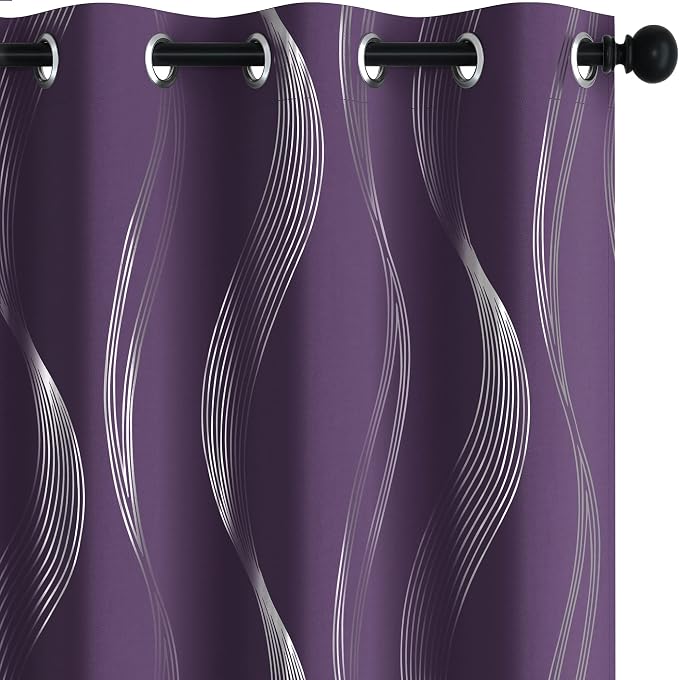 Deconovo Curtains for Living Room, Pattern Blackout Curtains 72 Inches Long | by Unknown