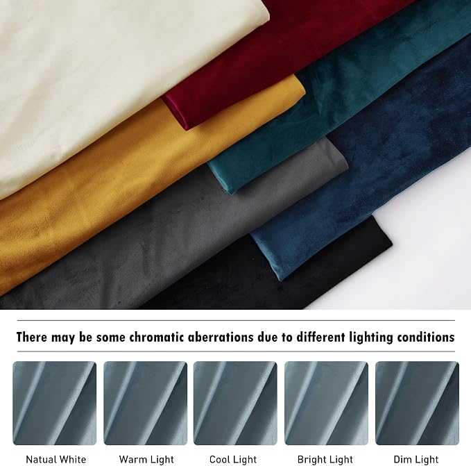 RYB HOME Velvet Curtains 80 inches Long - Image 7