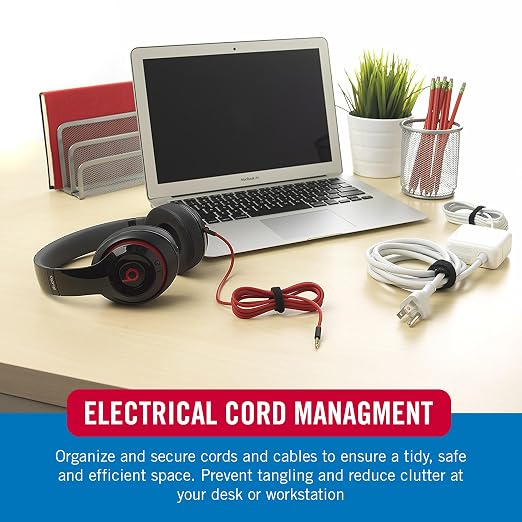 VELCRO Brand Reusable Cable Ties, Cord Management, 100 Pack | Wire And Cable - Image 4
