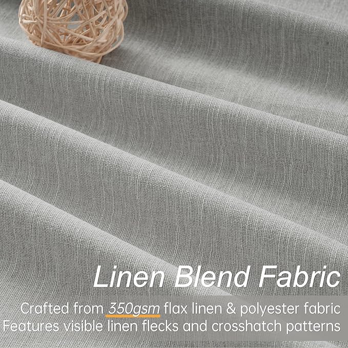 Topfinel 102 Inches Long Linen Blackout Curtains - Image 2