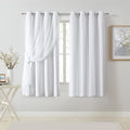 Bujasso White Full Blackout Curtain Panels by Bujasso