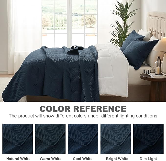 Hansleep Navy Quilt Queen Size - Image 6
