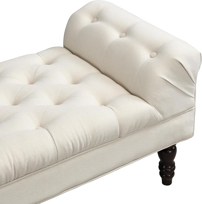 Christopher Knight Home Teaki Mid-Century Modern Upholstered Ottoman Bench - Image 8