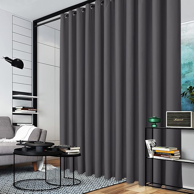 RYB HOME Extra Wide Curtain Blackout Room Divider - Image 3