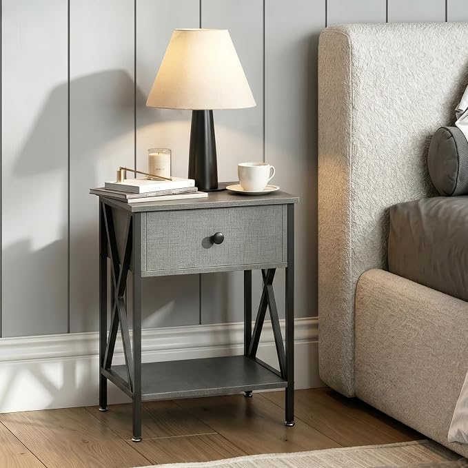 VECELO Nightstands Set of 2, Modern Bedside End Tables, Night Stands - Image 4