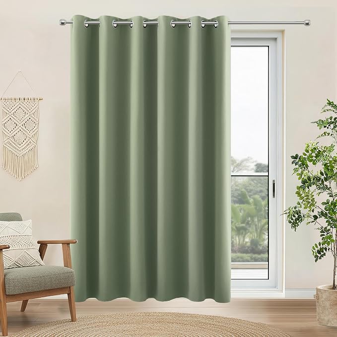 KOUFALL 84 Inches Extra Wide Blackout Curtains by KOUFALL