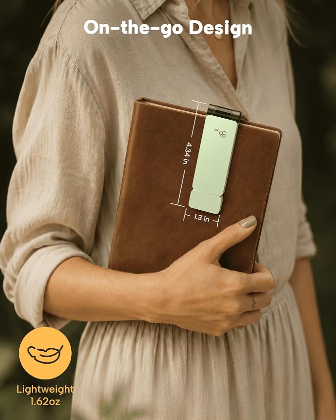 86lux Book Light, Rechargeable Clip-On LED Reading Light - Image 6