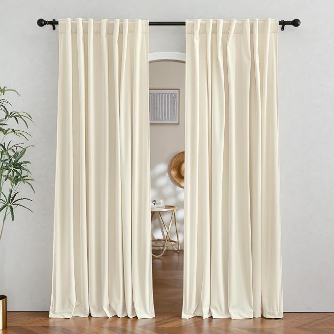 RYB HOME Velvet Curtains 96 inches Long by RYBHOME