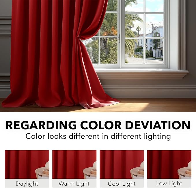 Deconovo Blackout Curtains for Bedroom, Living Room Curtains 84 Inches Long | - Image 6