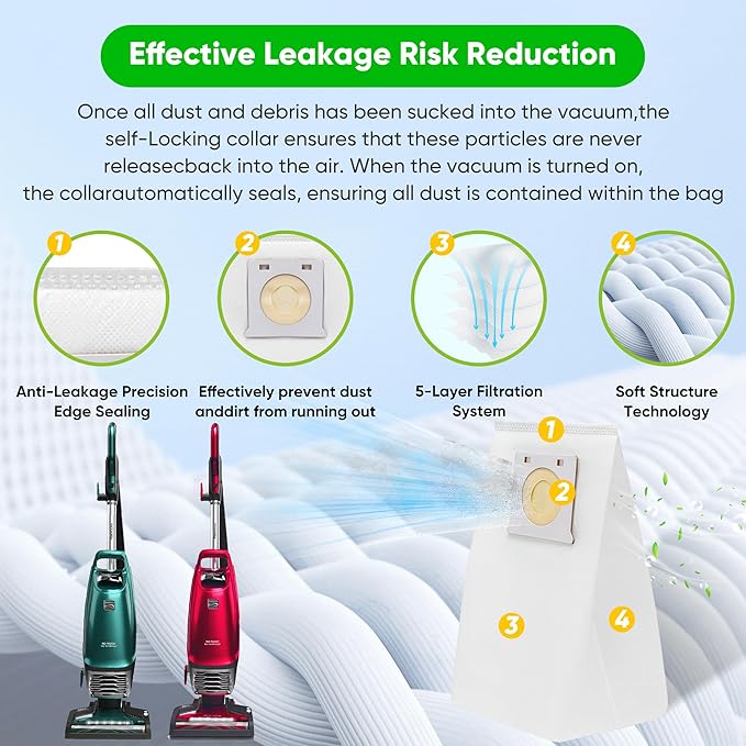 LBLVBNEWD 16 Pack IB600 HEPA Vacuum Bags for Kenmore Intuition Upright Vacuum Cleaner - Compatible with Kenmore Intuition Vacuum Bags BU4018 BU4020 BU4021 BU4022 BU4050