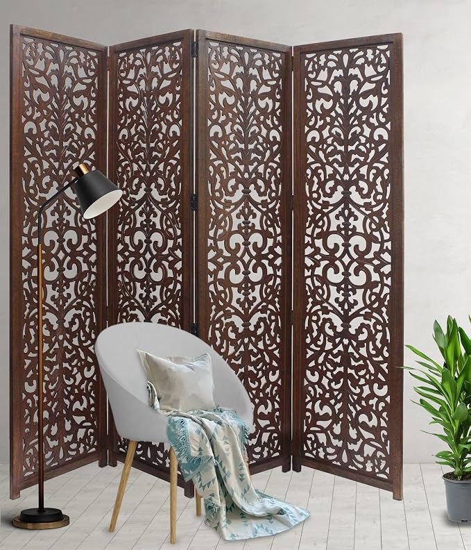 COTTON CRAFT Room Divider Wood Screen - Image 4
