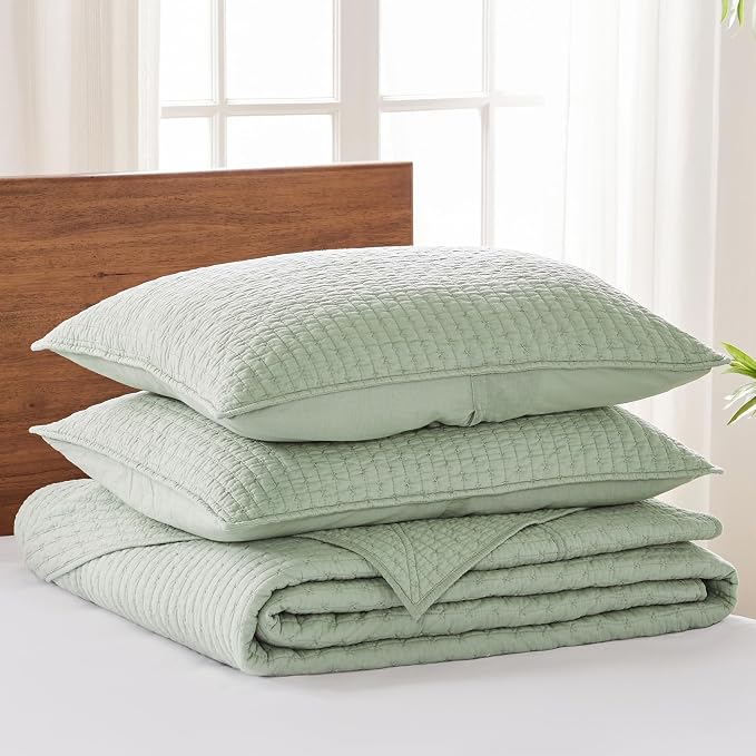 Levtex Home Cross Stitch Reversible King Bedspread Set - Image 3