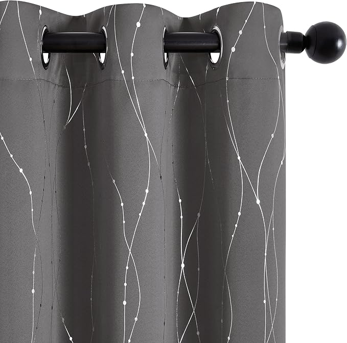Deconovo 100% Blackout Living Room Curtains 63 Inches Long, Thermal Insulated - Image 7