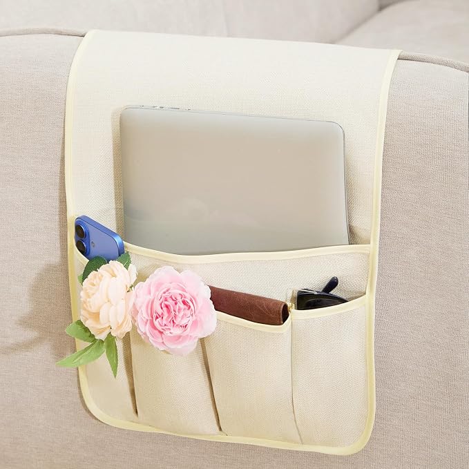 Sofa Armrest Organizer Non-Slip Arm Chair Hanging Caddy Remote Control Holder - Image 2