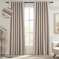 Topfinel 108 Inch Curtains 2 Panel Set Boho Brown Modern Decorative Dark Out by Topfinel