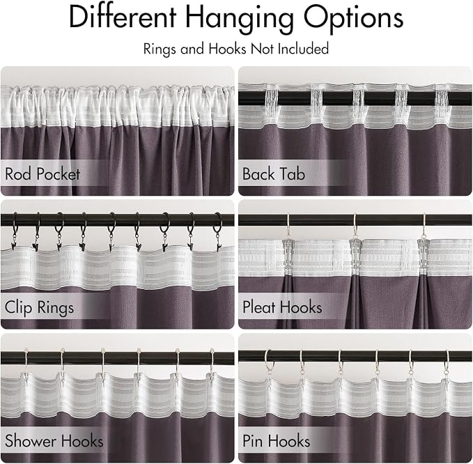 MIULEE Lavender Velvet Pinch Pleat Blackout Curtains W52 X L84 Inches | 2 Panels - Image 3