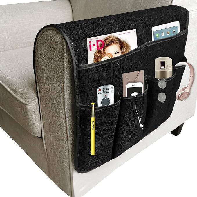 Couch Sofa Armrest Organiser Arm Chair Caddy Bedside Storage Pocket - Image 3