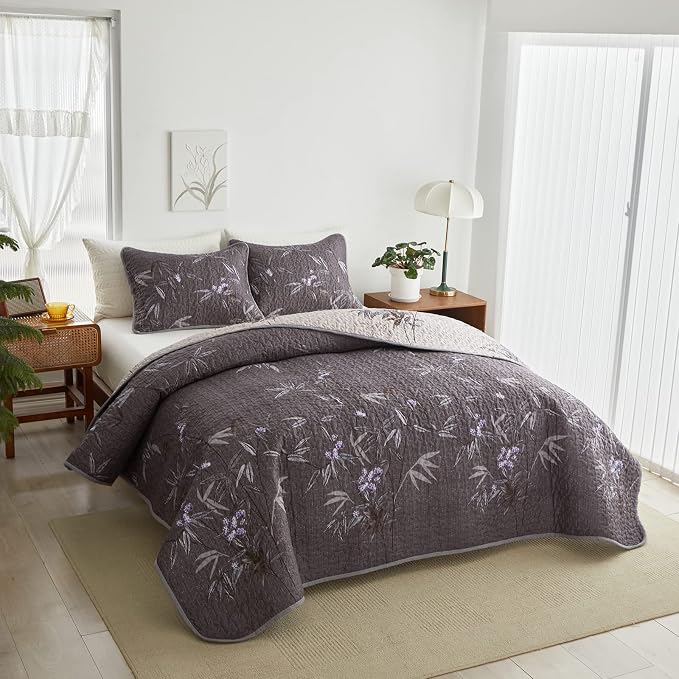 Flysheep Quilt Set 2 Pieces Twin Size, Soft Microfiber Lightweight Bed Cover - Image 2