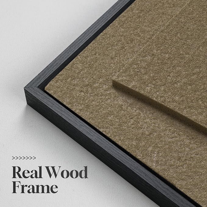 Large 3D Textured Framed Neutral Abstract Wall Art - Image 6