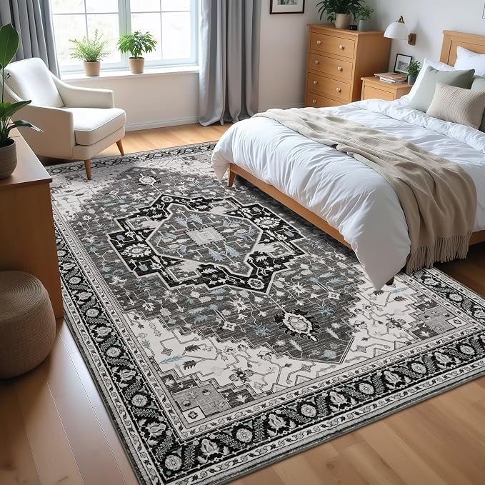 Macgace Washable Vintage Area Rug - Image 4